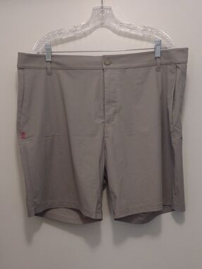 Rhone Men's Beige Flat Front Shorts (J1209)